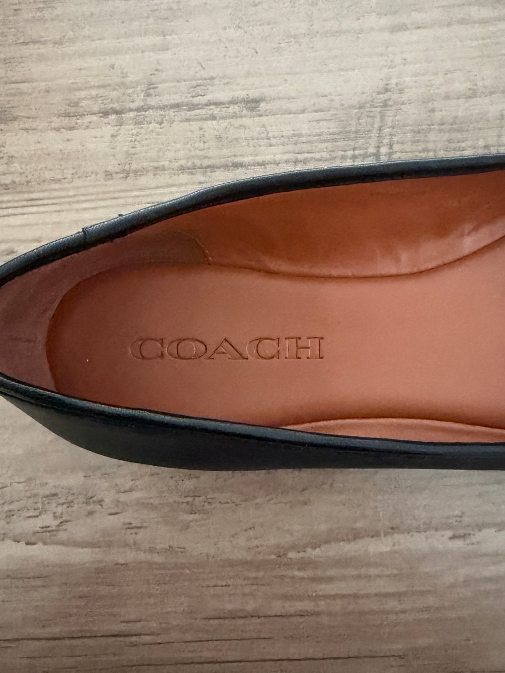 COACH Women's Black Leather Ballet Flats with Tassel Bow | Size 7.5 - Picture 6 of 9